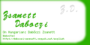 zsanett daboczi business card